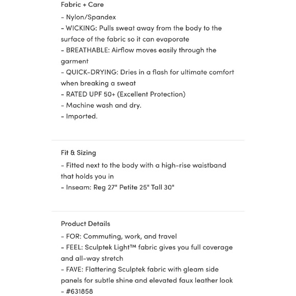 NWT Athleta Delancey Shine Tight Black - Delancey Gleam Tight - Picture 10 of 10